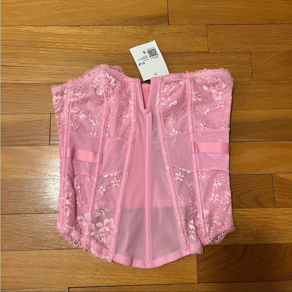 Pink corset top